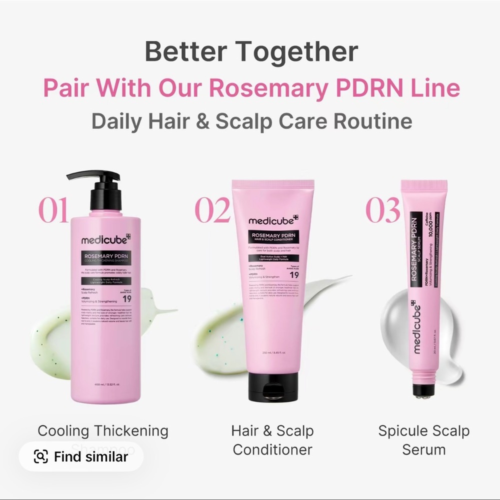 medicube Rosemary PDRN Pink Scalp & Hair Care Set - Picture 3 of 6